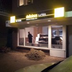 Lichtbak met belettering