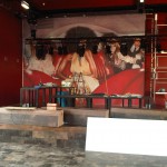 Grote kast +- 13 meter x 4 meter voorzien van print op behang